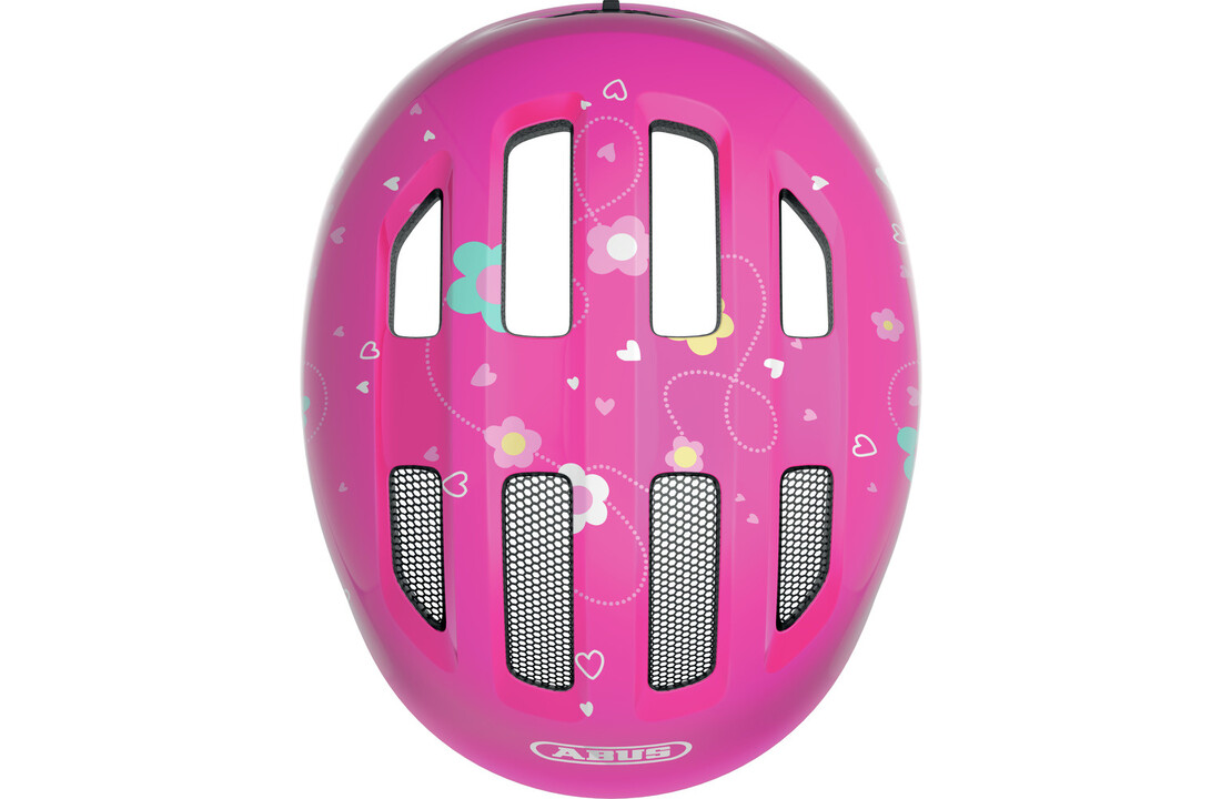 Abus Smiley 3.0 - Pink Butterfly - Kinder Fietshelm