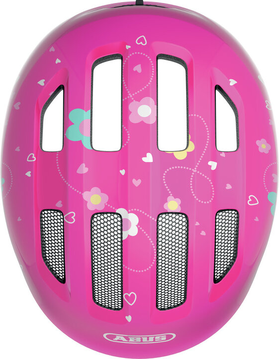 Abus Smiley 3.0 - Pink Butterfly - Kinder Fietshelm