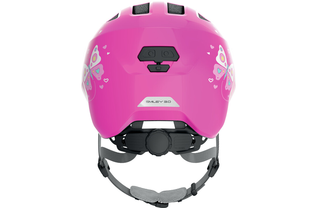 Abus Smiley 3.0 - Pink Butterfly - Kinder Fietshelm