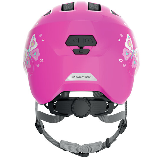 Abus Smiley 3.0 - Pink Butterfly - Kinder Fietshelm