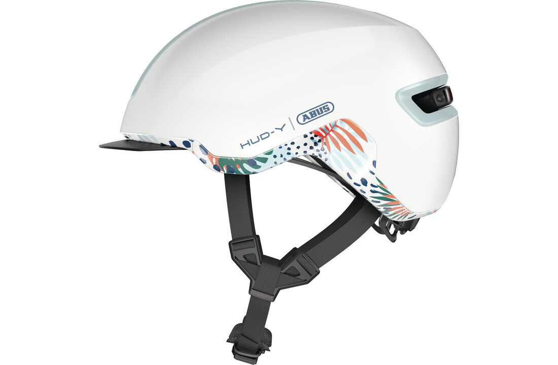 Abus Hud-Y Fietshelm - Flower White
