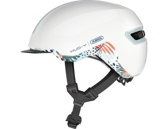Abus Hud-Y Fietshelm - Flower White