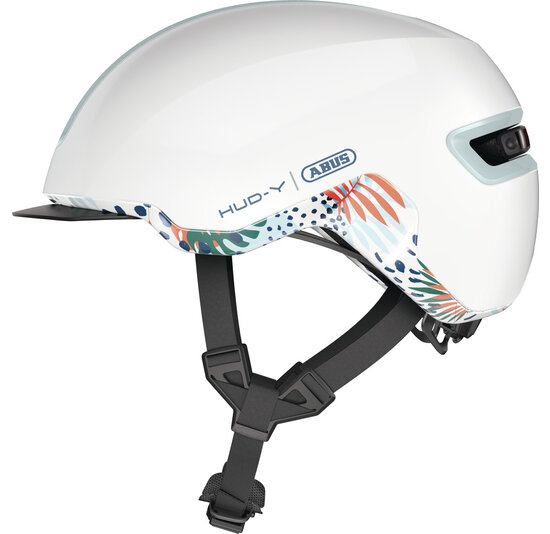 Abus Hud-Y Fietshelm - Flower White