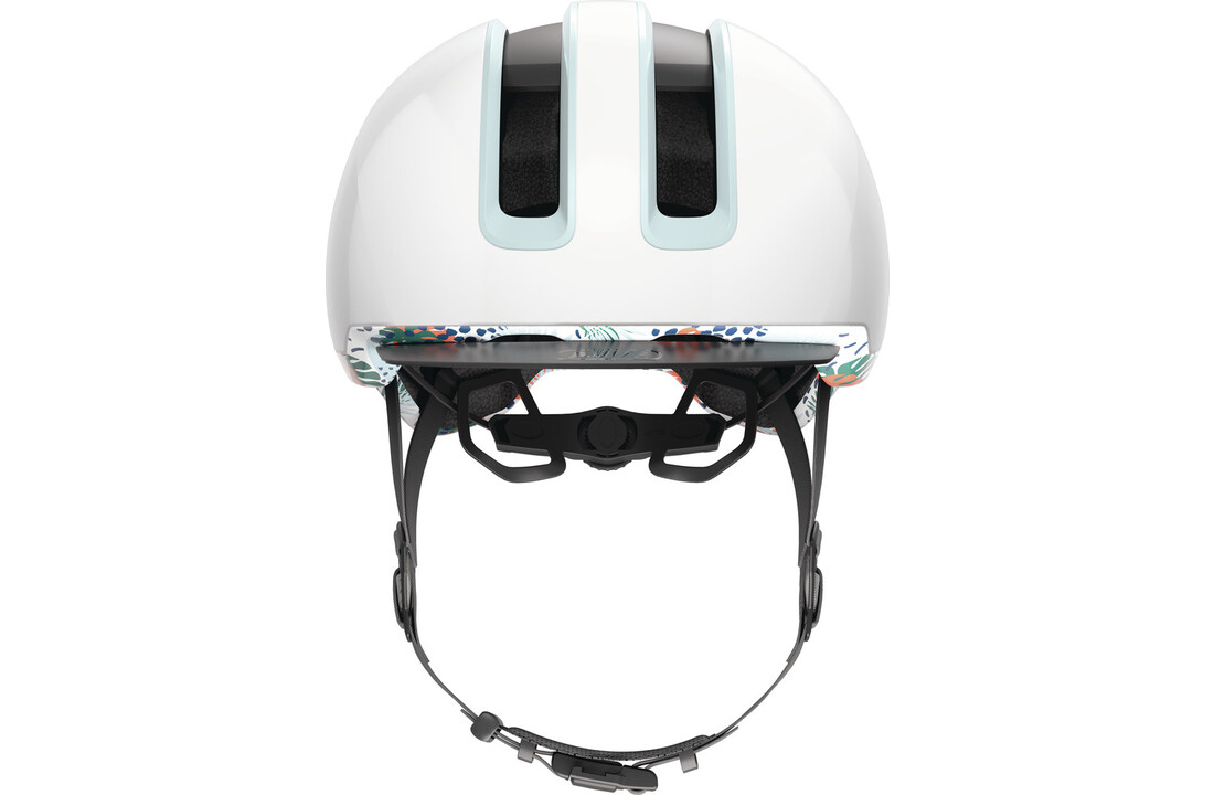 Abus Hud-Y Fietshelm - Flower White