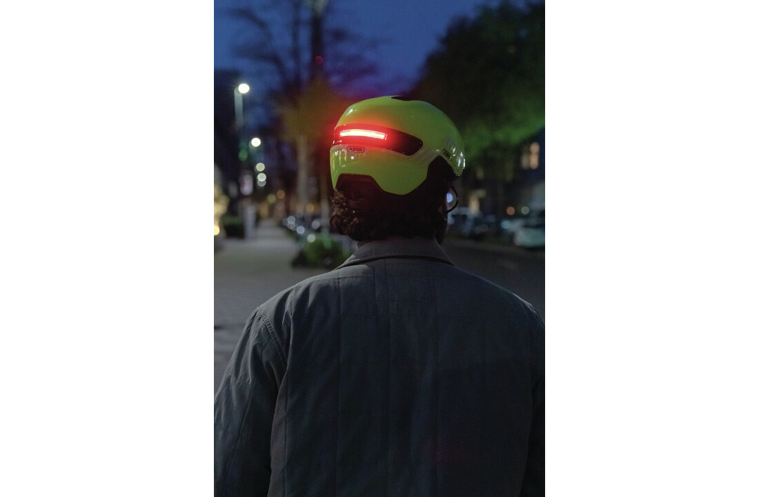 Abus Hud-Y Fietshelm - Signal Yellow