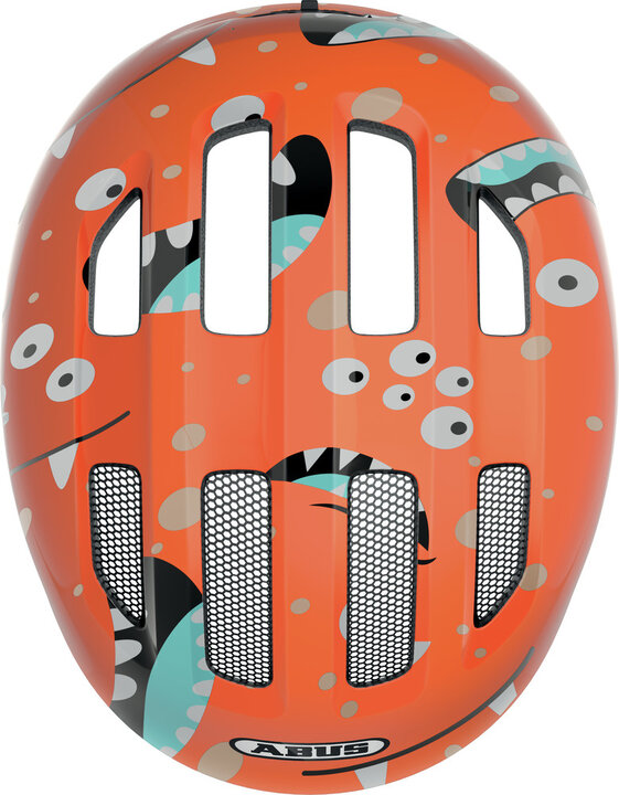 Abus Smiley 3.0 - Orange monster - Kinder Fietshelm