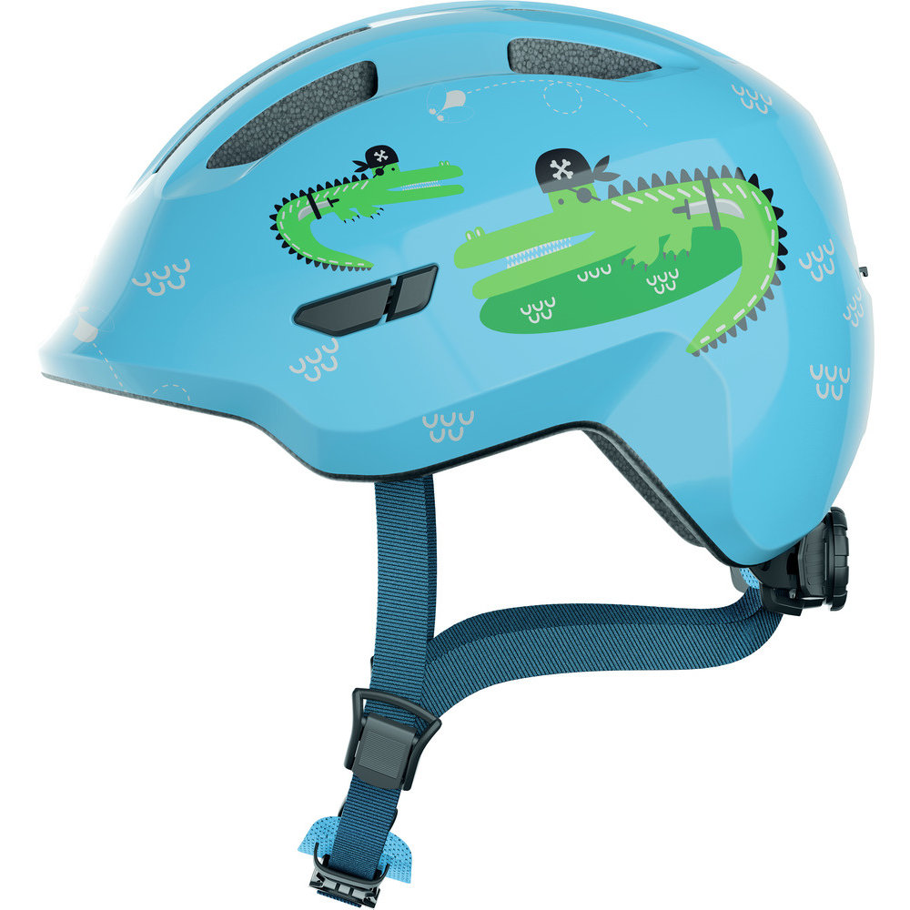 gebaar Nageslacht Gebakjes Abus Smiley 3.0 - Blue Croco - Kinder Fietshelm | Fietsgoedkoper