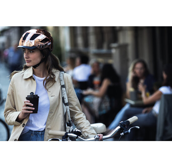 Abus Fietshelm Hyban 2.0 - Chrome Rosé