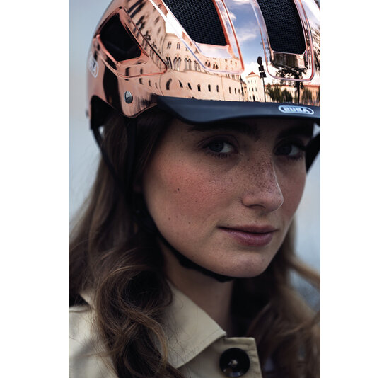 Abus Fietshelm Hyban 2.0 - Chrome Rosé