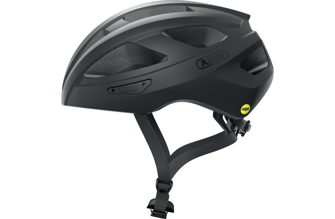 Abus Fietshelm Macator MIPS - Velvet Black Shiny - Inclusief Afneembaar Vizier