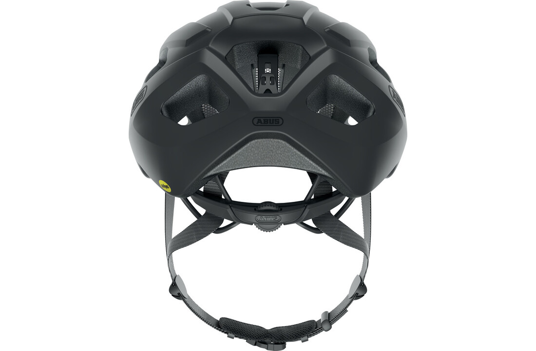 Abus Fietshelm Macator MIPS - Velvet Black Shiny - Inclusief Afneembaar Vizier