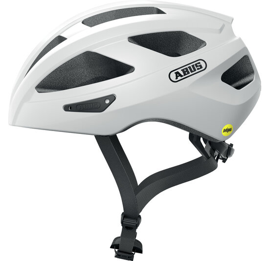 Abus Fietshelm Macator MIPS - Polar White - Inclusief Afneembaar Vizier