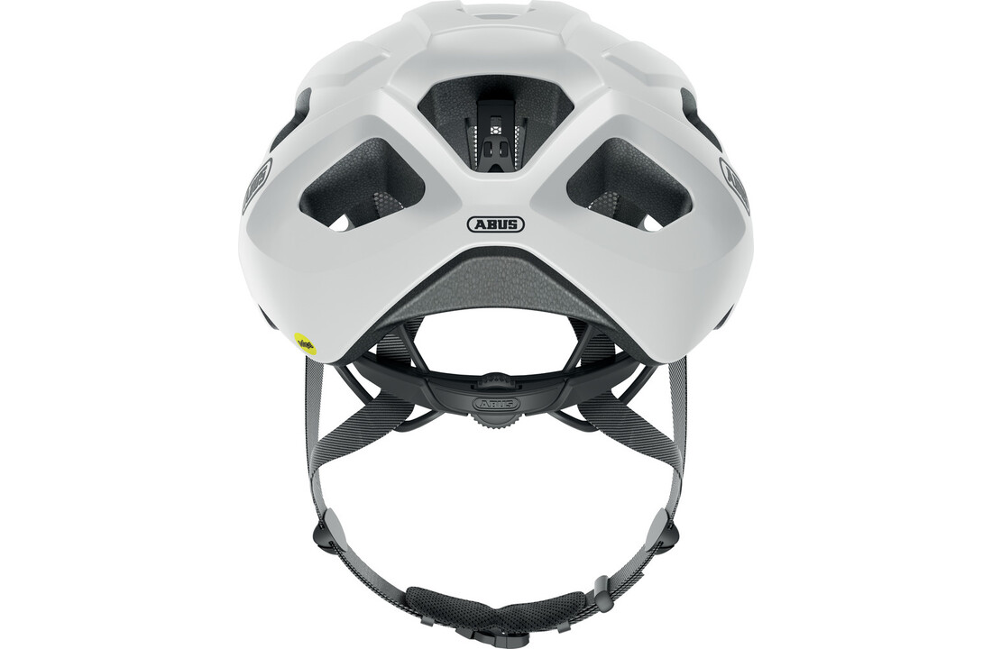 Abus Fietshelm Macator MIPS - Polar White - Inclusief Afneembaar Vizier