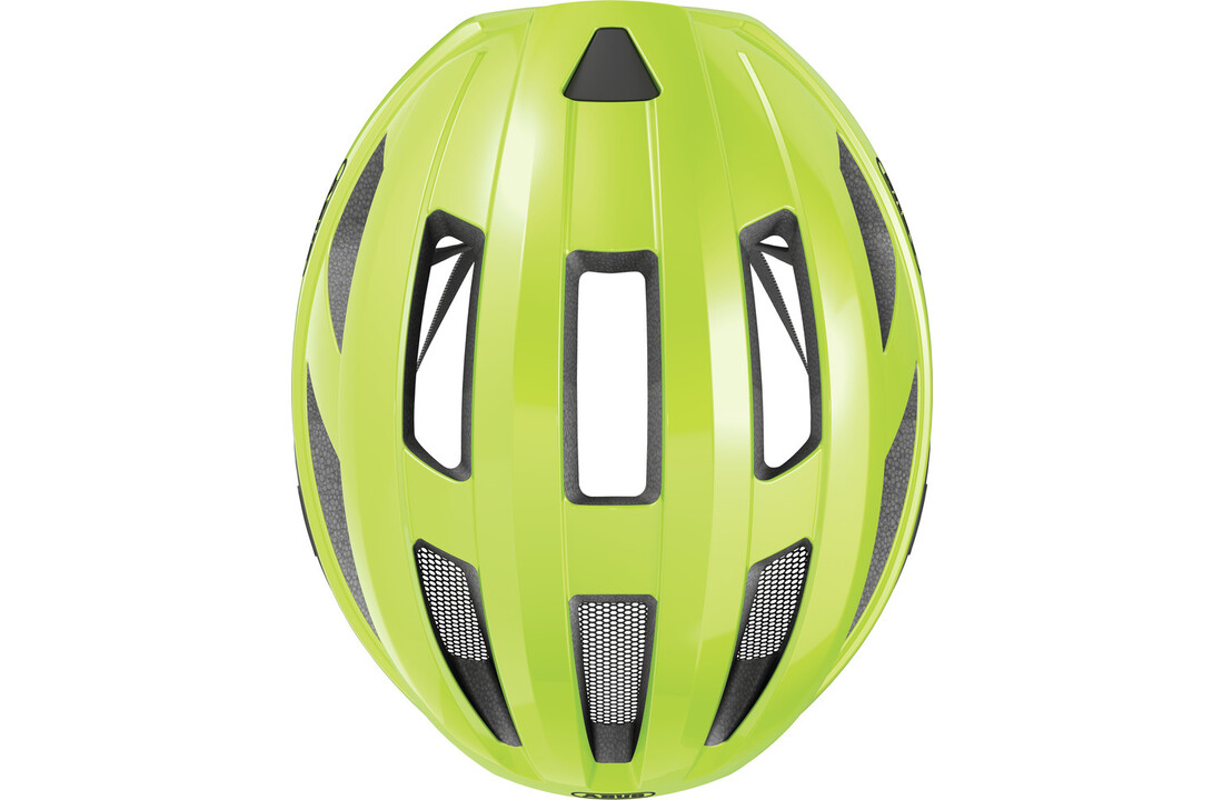 Abus Fietshelm Macator MIPS - Signal Yellow - Inclusief Afneembaar Vizier