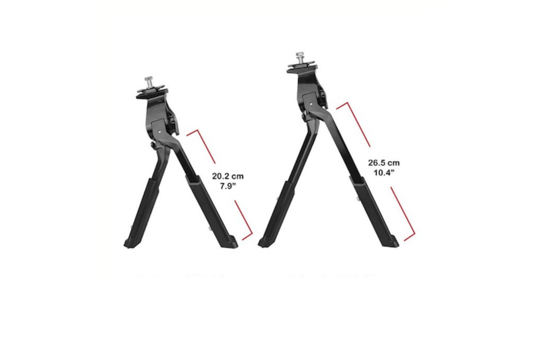 Falkx Dubbele Standaard Hopper - Verstelbaar 20'' t/m 28'' - Zwart - Staal - Poten Klappen Naar Links