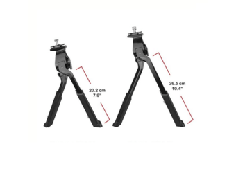 Falkx Dubbele Standaard Hopper - Verstelbaar 20'' t/m 28'' - Zwart