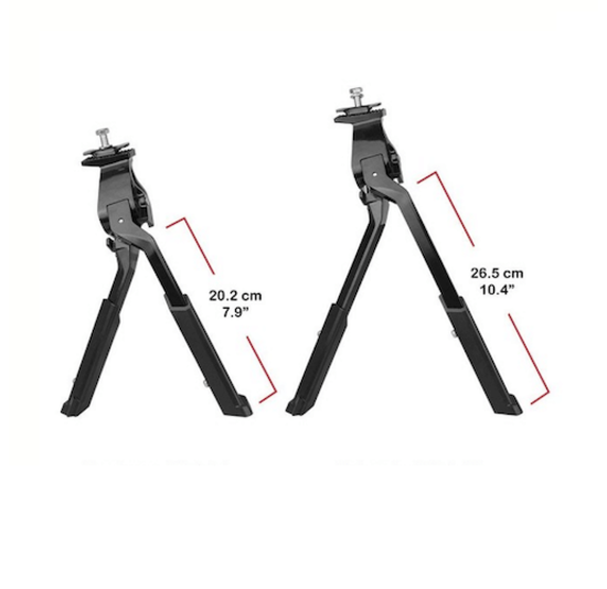 Falkx Dubbele Standaard Hopper - Verstelbaar 20'' t/m 28'' - Zwart - Staal - Poten Klappen Naar Links