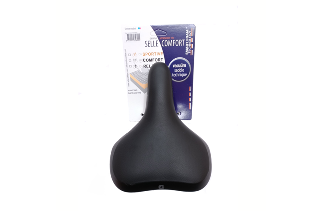 Selle Comfort Pure Fietszadel - Zwart - Met Smart Foam Techniek