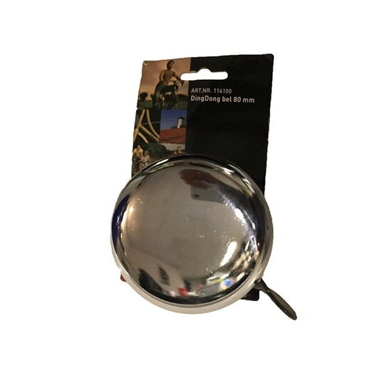 Hollandia Zilverkleurige Stalen Fietsbel 80 MM