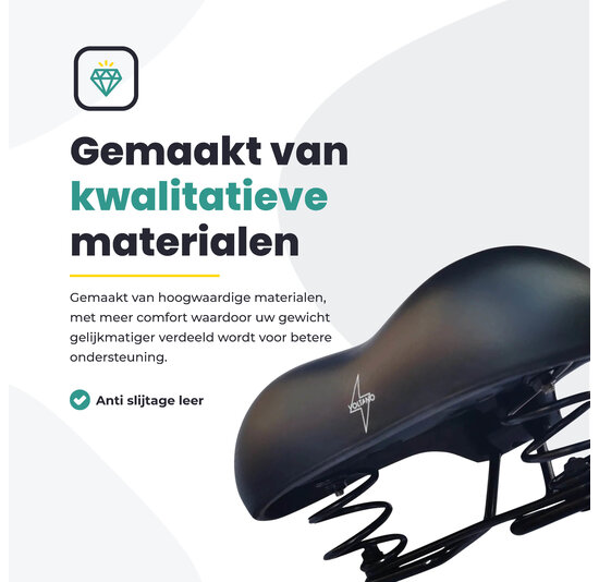 Voltano Rocky zadel / Fietszadel Met Punt - Zwart