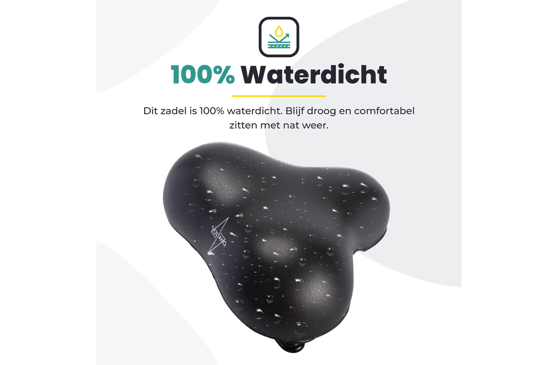 Voltano Rocky zadel / Fietszadel Met Punt - Zwart