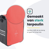Voltano Fietstas 16L - Zwart / Rood - Enkele Pakaftas - 100% Waterdicht