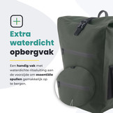 Voltano Luxe E-bike Fietstas 28L - Olijf Groen - Pakaftas Met Laptop vak - 100% Waterdicht