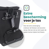 Voltano Luxe E-bike Fietstas 28L - Zwart - Pakaftas Met Laptop vak - 100% Waterdicht