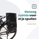 Voltano Luxe Fietstas 28L - Greek Zwart - Enkele Pakaftas - 100% Waterdicht