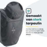 Voltano Luxe Fietstas 28L - Greek Zwart - Enkele Pakaftas - 100% Waterdicht