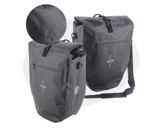 Voltano Luxe Fietstas 28L - Greek Zwart - Enkele Pakaftas