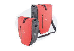 Voltano Luxe Fietstas 28L - Rood / Zwart - Enkele Pakaftas