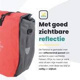 Voltano Luxe Fietstas 28L - Rood / Zwart - Enkele Pakaftas - 100% Waterdicht