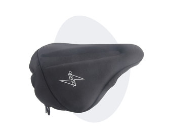 Voltano Luxe Gel Zadelhoes / Zadeldek - Zwart - Met Uitsparing - Brede Fietszadels