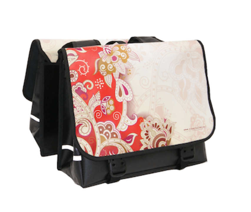 Dandell Dubbele Fietstas Cabluna - Vintage Rood / Zwart - 42L