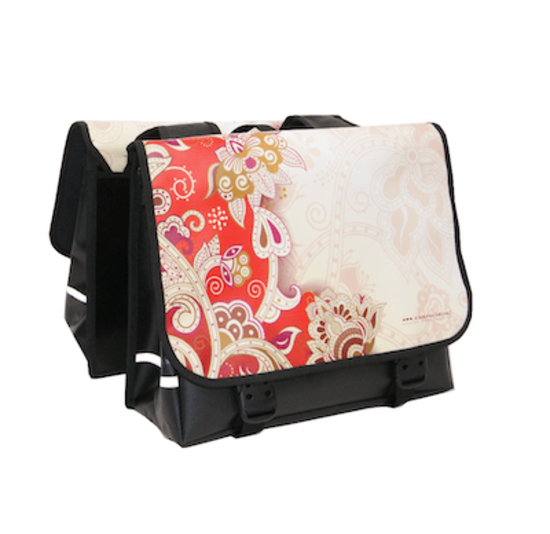 Dandell Dubbele Fietstas Cabluna - Vintage Rood / Zwart - 42L