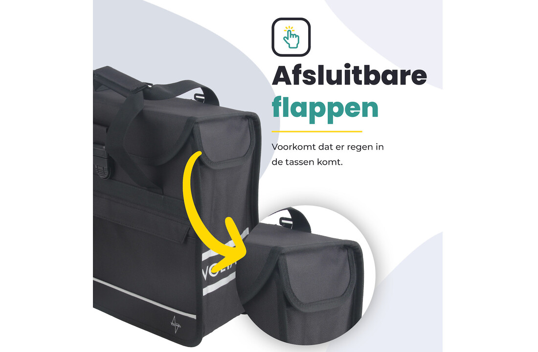Voltano Voorgevormde Enkele Fietstas / Pakaftas - Zwart - 17L
