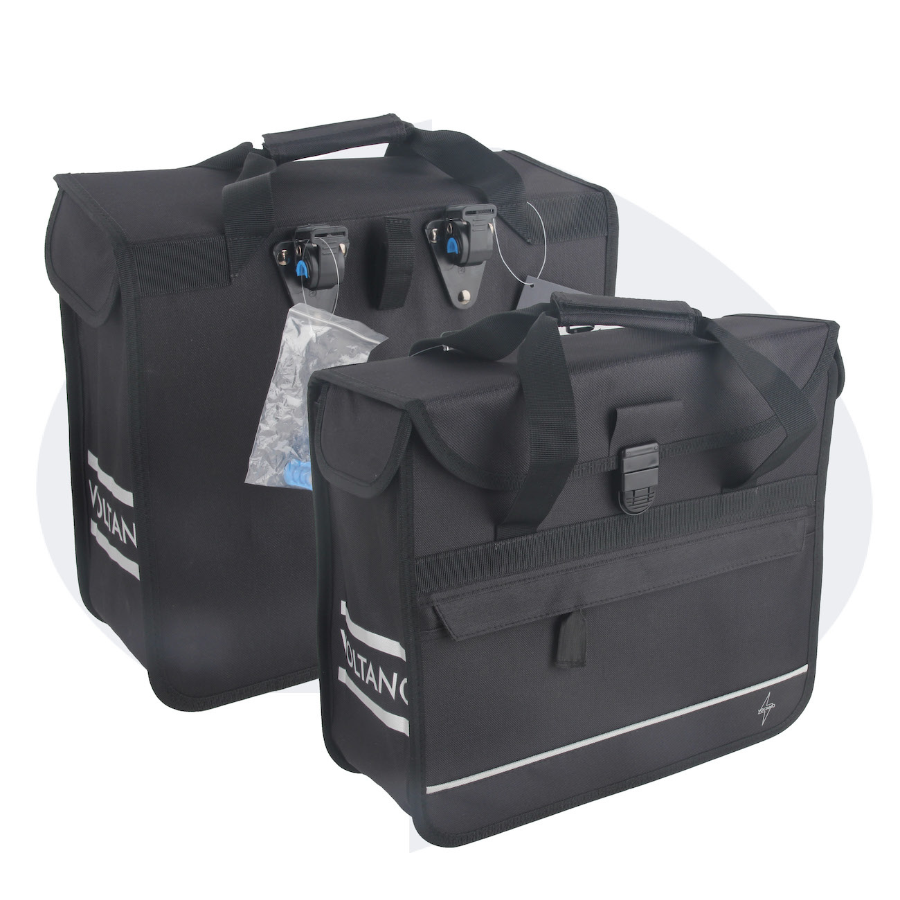 Voltano Voorgevormde Enkele Fietstas / Pakaftas - Zwart - 17L