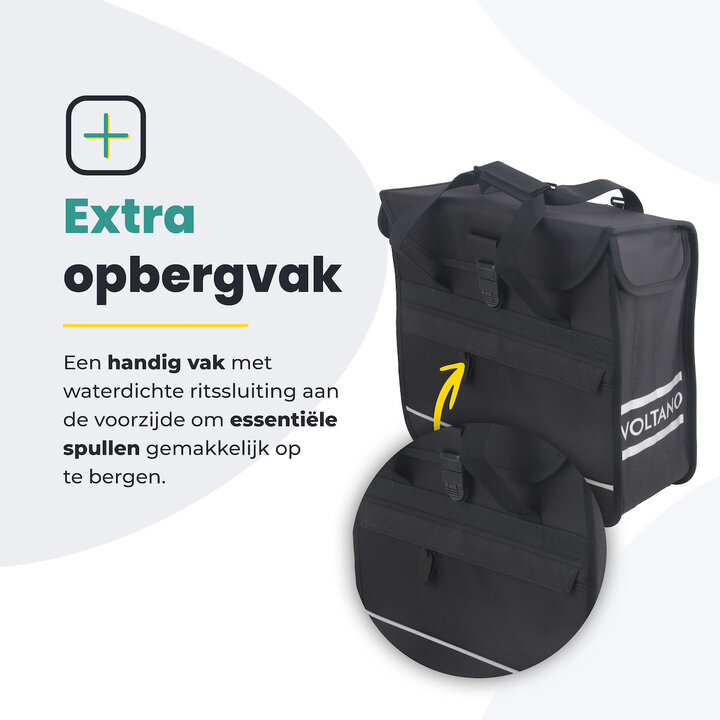 Voltano Voorgevormde Enkele Fietstas / Pakaftas - Zwart - 17L