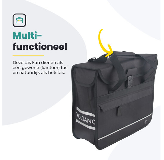 Voltano Voorgevormde Enkele Fietstas / Pakaftas - Zwart - 17L