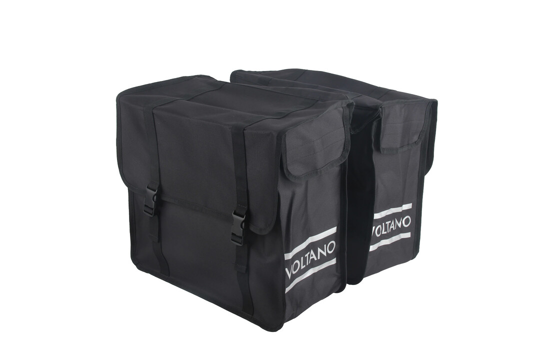Voltano Dubbele Fietstas XL - Zwart - 48 Liter