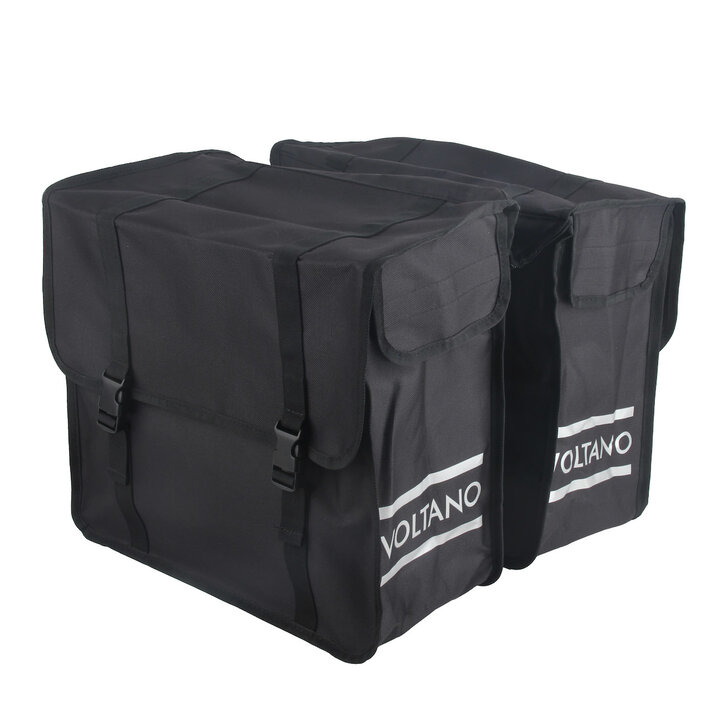 Voltano Dubbele Fietstas XL - Zwart - 48 Liter