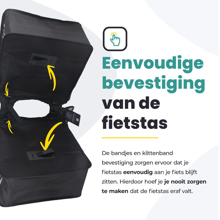 Voltano Dubbele Fietstas XL - Zwart - 48 Liter