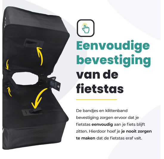Voltano Dubbele Fietstas XL - Zwart - 48 Liter