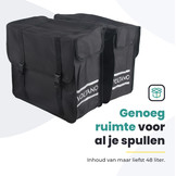 Voltano Dubbele Fietstas XL - Zwart - 48 Liter