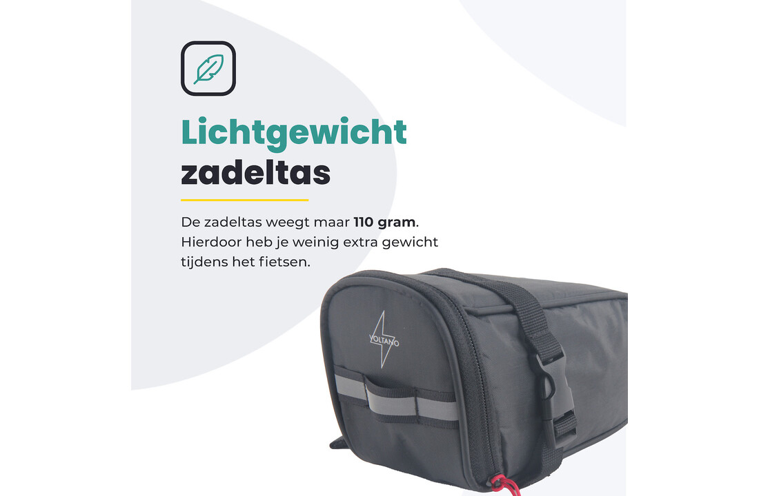 Voltano Luxe Zadeltas - Zwart