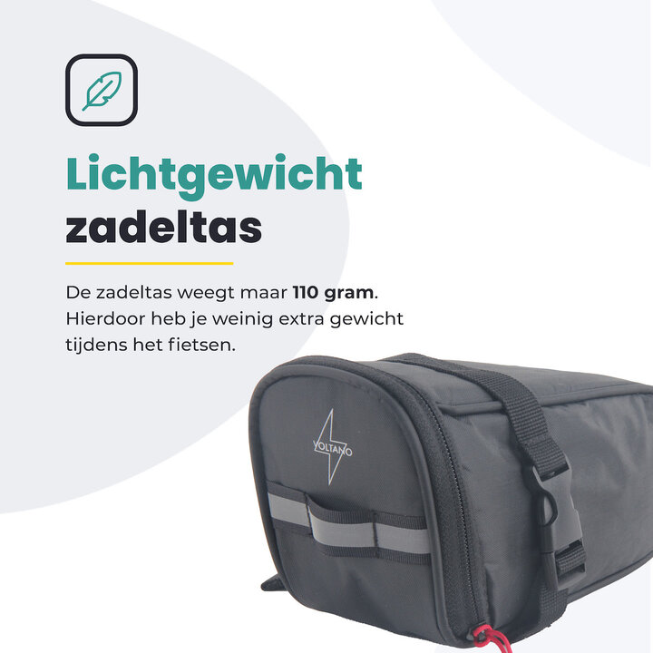 Voltano Luxe Zadeltas - Zwart