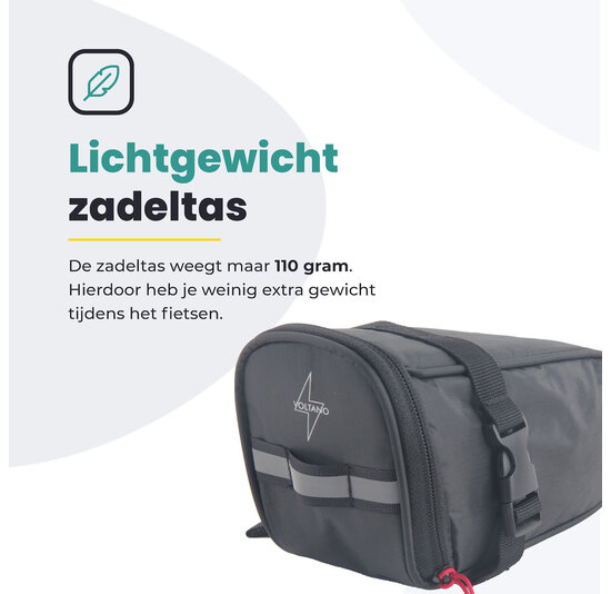 Voltano Luxe Zadeltas - Zwart