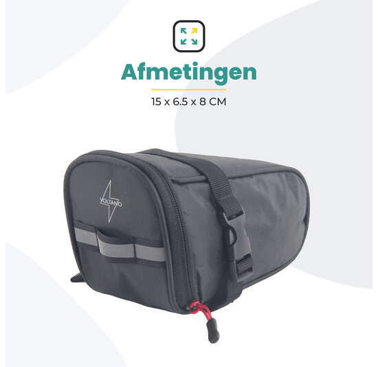 Voltano Luxe Zadeltas - Zwart