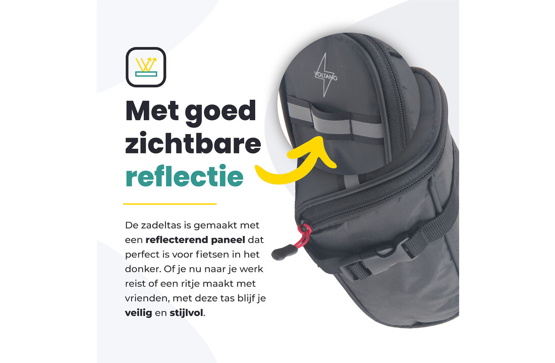 Voltano Luxe Zadeltas - Zwart